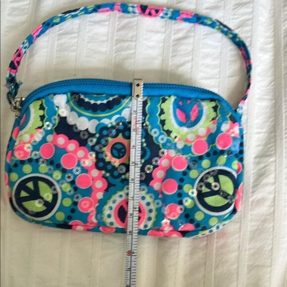 Justice Blue and Pink Clutch with Vibrant Pattern - Picture 11 of 11